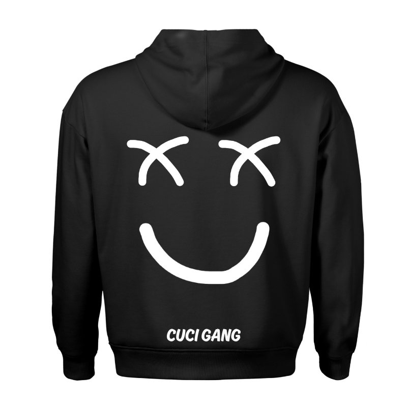 CUCI GANG SMILE HOODIE – BLACK